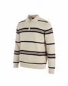 Comfort Knit Striped Zip-Neck Old money shirt