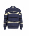 Comfort Knit Striped Zip-Neck Old money shirt