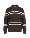 Comfort Knit Striped Zip-Neck Old money shirt