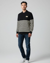 Retro Stripe Knit Polo jersey Shirt